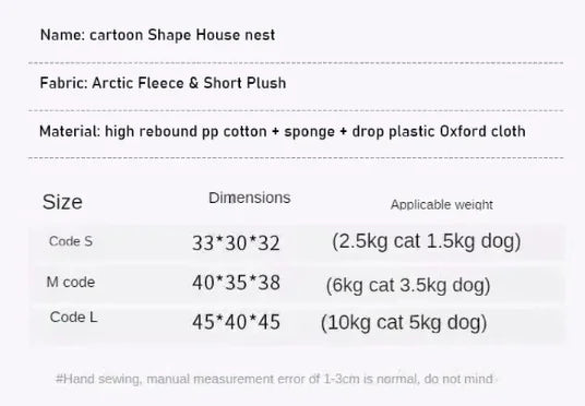 Universal Winter Pet House for Small Dogs & Cats