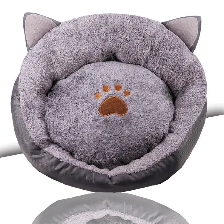 Thickened Cat Ear Pet House for Winter Warmth